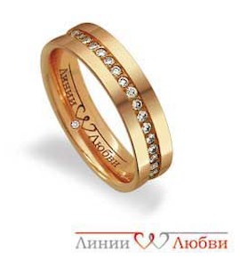 Обручальное кольцо с бриллиантами Л11101142