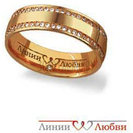 Обручальное кольцо с бриллиантами Л11101146