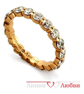 Обручальное кольцо с бриллиантами Л11104307