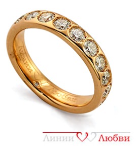Обручальное кольцо с бриллиантами Л11104312