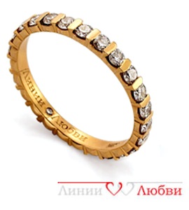 Обручальное кольцо с бриллиантами Л11104319