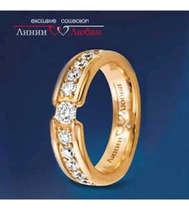 Обручальное кольцо с бриллиантами Л11104437