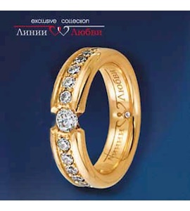 Обручальное кольцо с бриллиантами Л11104439