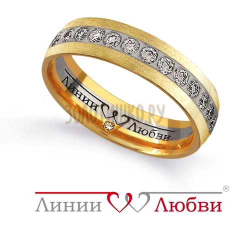 Обручальное кольцо с бриллиантами Л23151137
