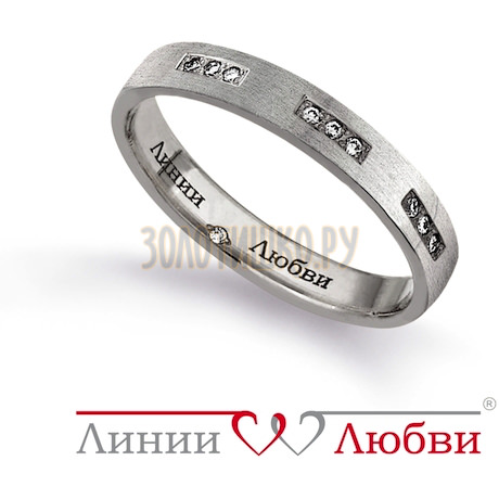 Обручальное кольцо с бриллиантами Л31131134