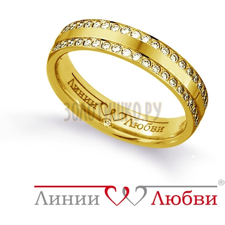 Обручальное кольцо с бриллиантами Л91101136