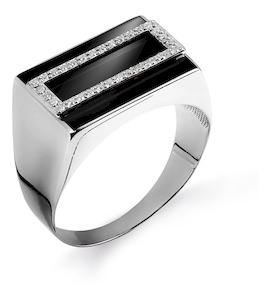 Кольцо с бриллиантами и эмалью Т381044871
