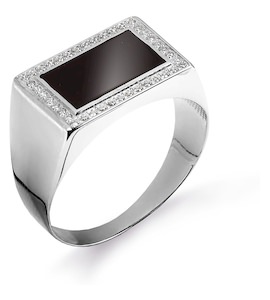 Кольцо с бриллиантами и эмалью Т381044882