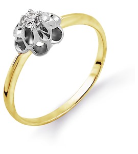 Кольцо с бриллиантом Т931014365