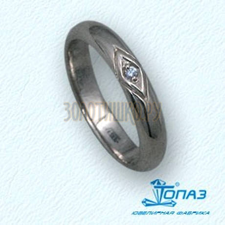 Кольцо обручальное с бриллиантом Т30101332