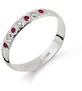 Кольцо обручальное с рубинами и бриллиантами Т30161733_3