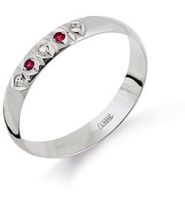 Кольцо обручальное с рубинами и бриллиантами Т30161735_3