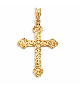 Крестик из желтого золота Т90066261