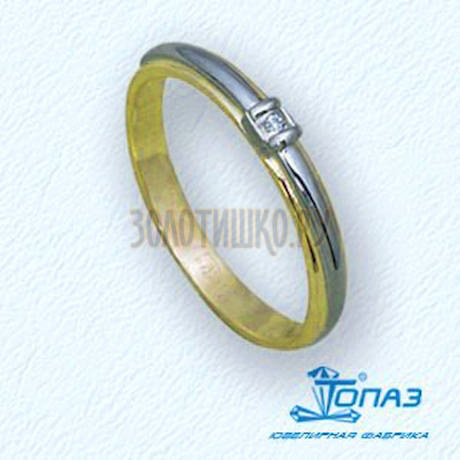 Кольцо обручальное с бриллиантом Т93101577