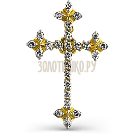 Крестик с бриллиантами Т94106401