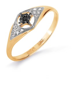 Кольцо с бриллиантами и Swarovski Zirconia Т111017137-01