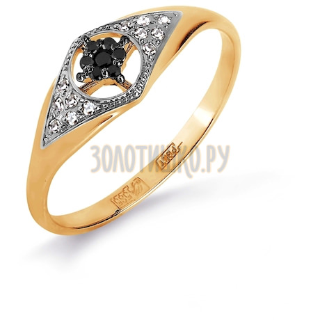 Кольцо с бриллиантами и Swarovski Zirconia Т111017137-01