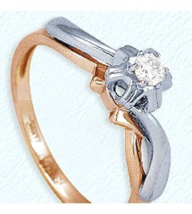 Кольцо с бриллиантом Т131011899-1
