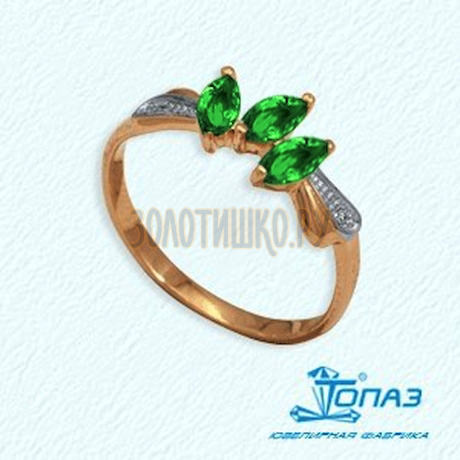 Кольцо с изумрудами и бриллиантами Т141011351_3