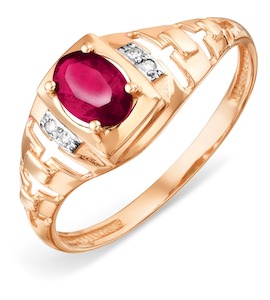 Кольцо с рубином и бриллиантами Т146018453_3