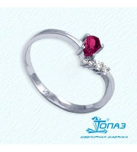 Кольцо с рубином и бриллиантами Т301011971_2