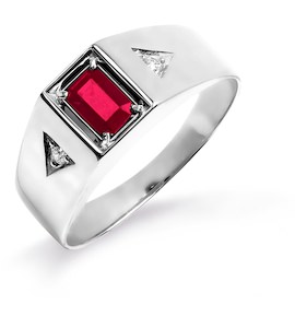 Кольцо с рубином и бриллиантами Т301045222_2