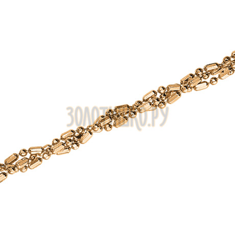 Шарик+бочка косичка из 3-х цепочек с алмазной гранью НБ12-100-1,20