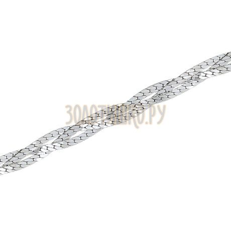 Париджина косичка из 3-х цепочек с алмазной гранью НБ22-007-3-0,40
