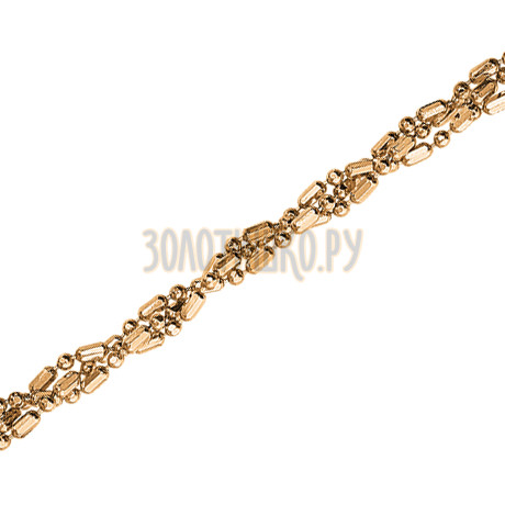 Шарик+бочка косичка из 3-х цепочек с алмазной гранью НЦ12-100-1,20