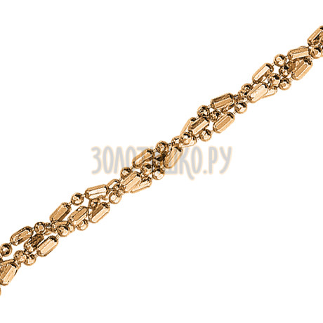 Шарик+бочка косичка из 3-х цепочек с алмазной гранью НЦ12-100-1,50