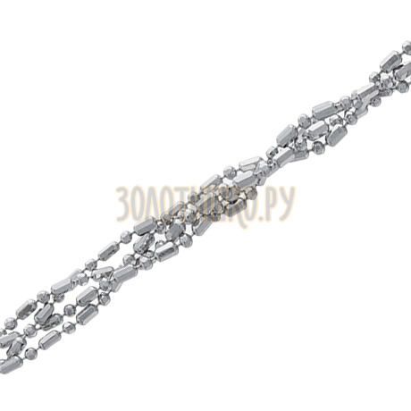 Шарик+бочка косичка из 4-х цепочек с алмазной гранью НЦ18-310-3-1,20