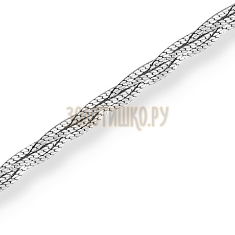 Париджина косичка из 4-х цепочек с алмазной гранью НЦ22-062А-3-0,40