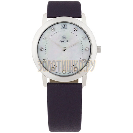 Серебряные женские часы QWILL 6050.01.04.9.36A