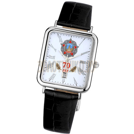 Мужские серебряные часы "Атлант" 54600.190
