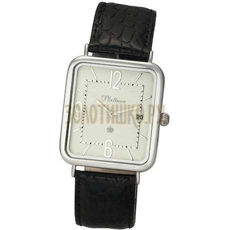Мужские серебряные часы "Атлант" 54600.210