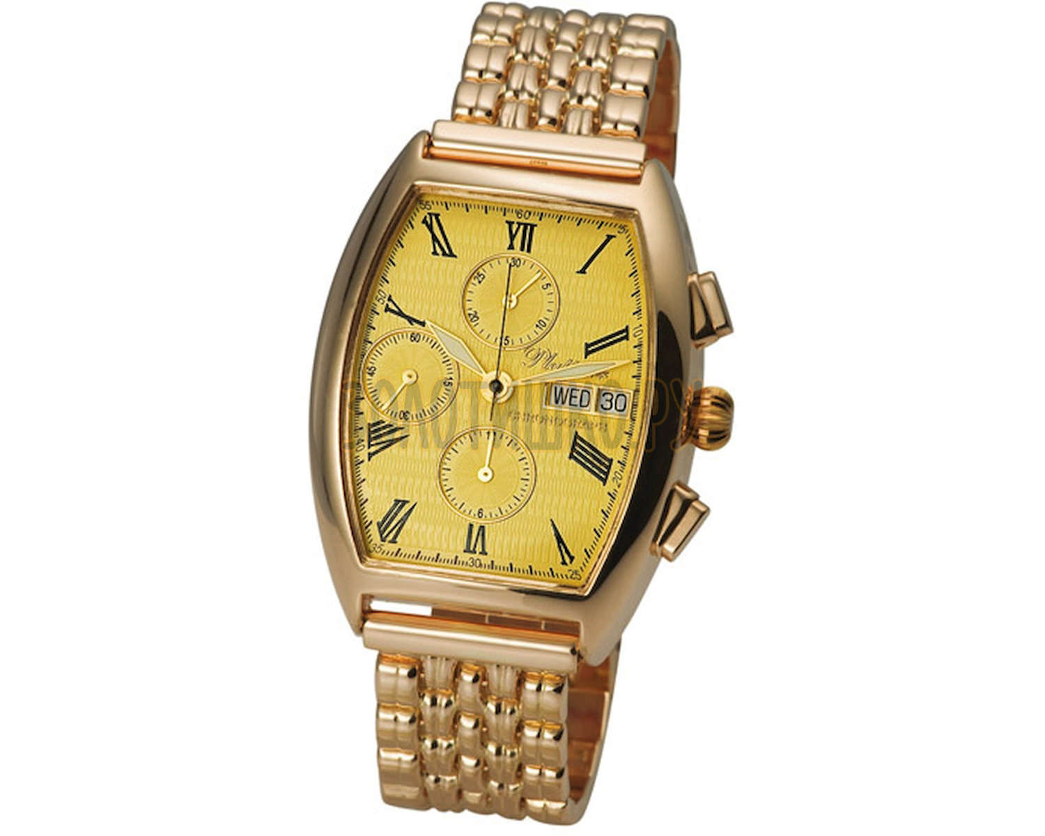Часы Платинор мужские с золотым браслетом