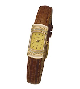 Женские золотые часы "Любава" 98356.404