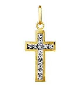 Крест с бриллиантами 00618