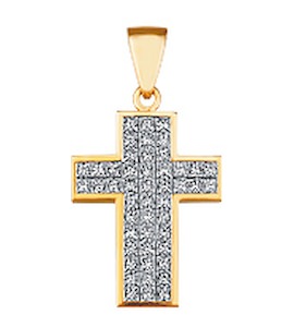 Крест с бриллиантами 00621