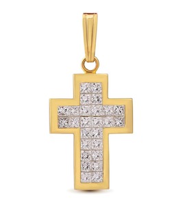 Крест с бриллиантами 00622