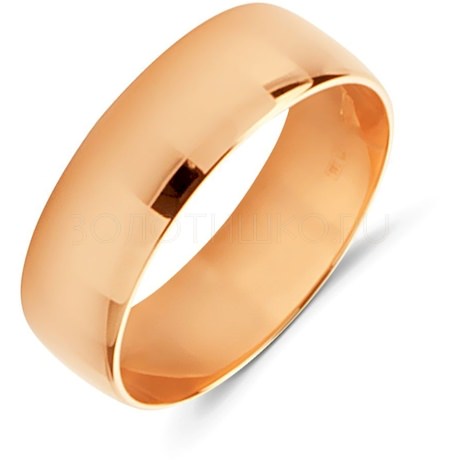 Обручальное кольцо из красного золота 06086