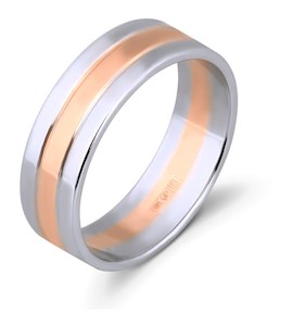 Обручальное кольцо из белого золота 06104