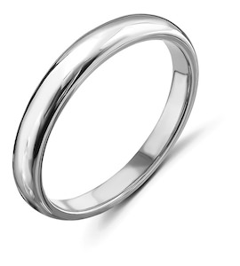 Обручальное кольцо из белого золота 06204