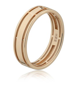 Обручальное кольцо из красного золота 06232