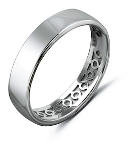 Обручальное кольцо из белого золота 06234