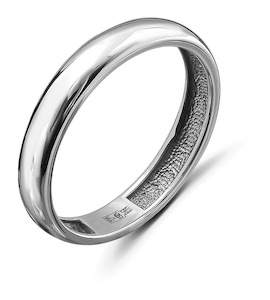 Обручальное кольцо из белого золота 06235