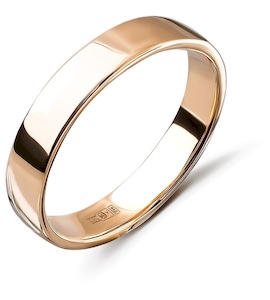 Обручальное кольцо из красного золота 06237