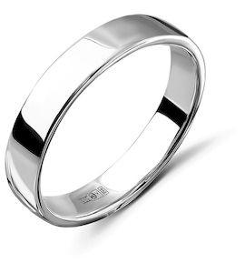 Обручальное кольцо из белого золота 06239
