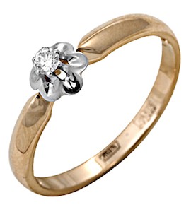 Кольцо с бриллиантом 1-11-0056-101