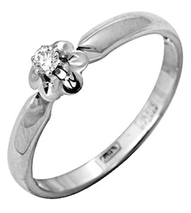 Кольцо с бриллиантом 1-11-0056-201